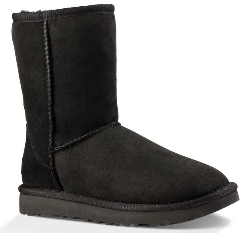 UGG Women's Classic Short II Classic Boot, Black, 3 UK