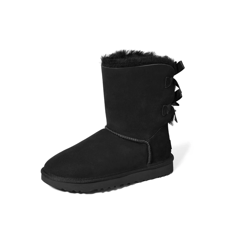 UGG Women's Bailey Bow II Classic Boot, Black, 6 UK