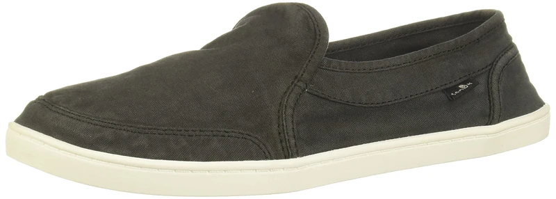Sanuk Women's Pair O Dice Flat, Washed Black, 8 UK