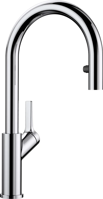 BLANCO Carena-S Vario | Kitchen Mixer tap in Chrome | High-Pressure | with Pull-Out Hose | Switch from Clear Jet to Spray Jet | Non-Return Valve | Water-Saving | [11x24x41.3 cm]