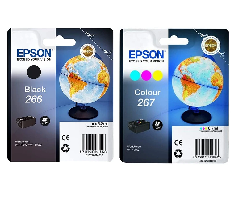 Epson Globe Genuine, Ink Cartridge, CYM Multipack and Black Bundle - Image 1