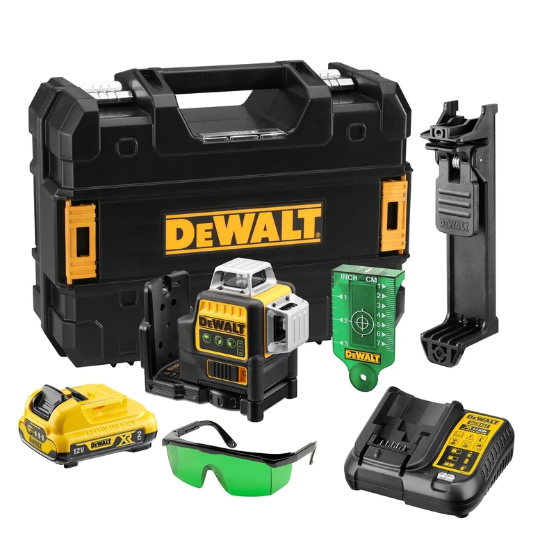DEWALT 12V XR 3 x 360 Cross Line Green Laser, 1 X 2Ah, DCE089D1G-QW