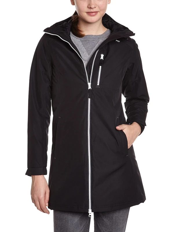 Helly Hansen Women's W Long Belfast Winter Jacket, Black, M