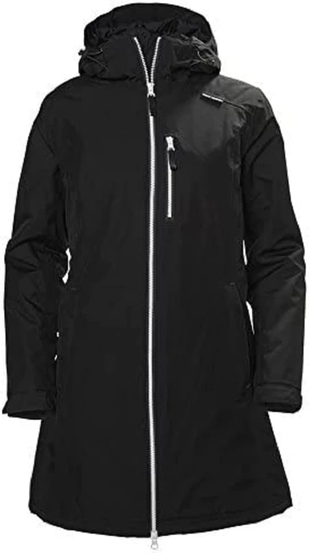 Helly Hansen Women's W Long Belfast Winter Jacket, Black, XS