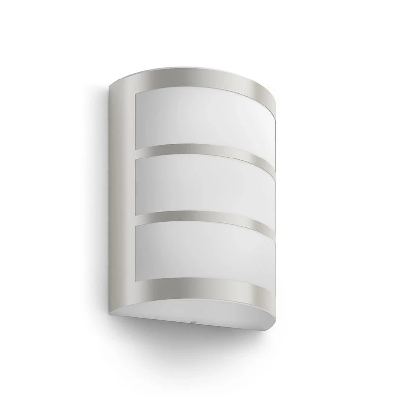 Philips myGarden Python LED Outdoor Wall Light [Stainless Steel] (Integrated 1 x 6 W LED Light), for Garden and Patio Lighting