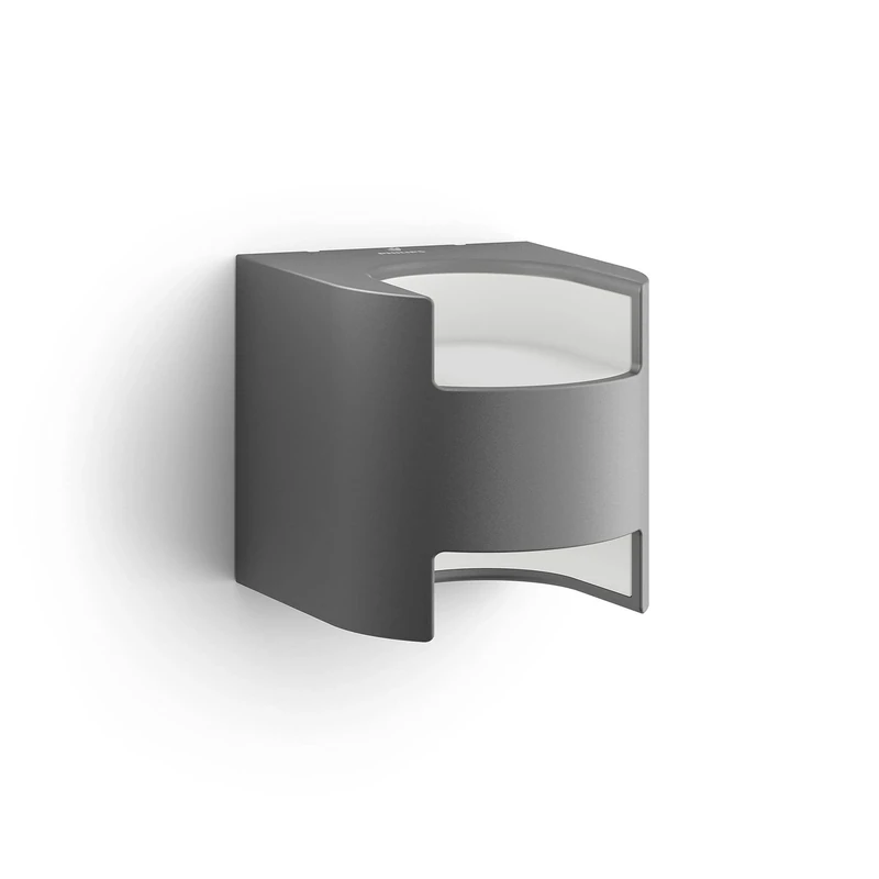 Philips myGarden LED Outdoor Wall Light, Grass, 2 Bulbs, Metal, 4.5 W, Stainless Steel, 173214716, Metal, charcoal, LED 4.5 wattsW