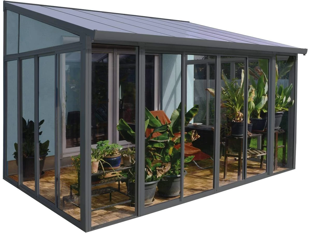 Palram Canopia SanRemo™ Grey Lean to Conservatory - Robust Structure Sunroom