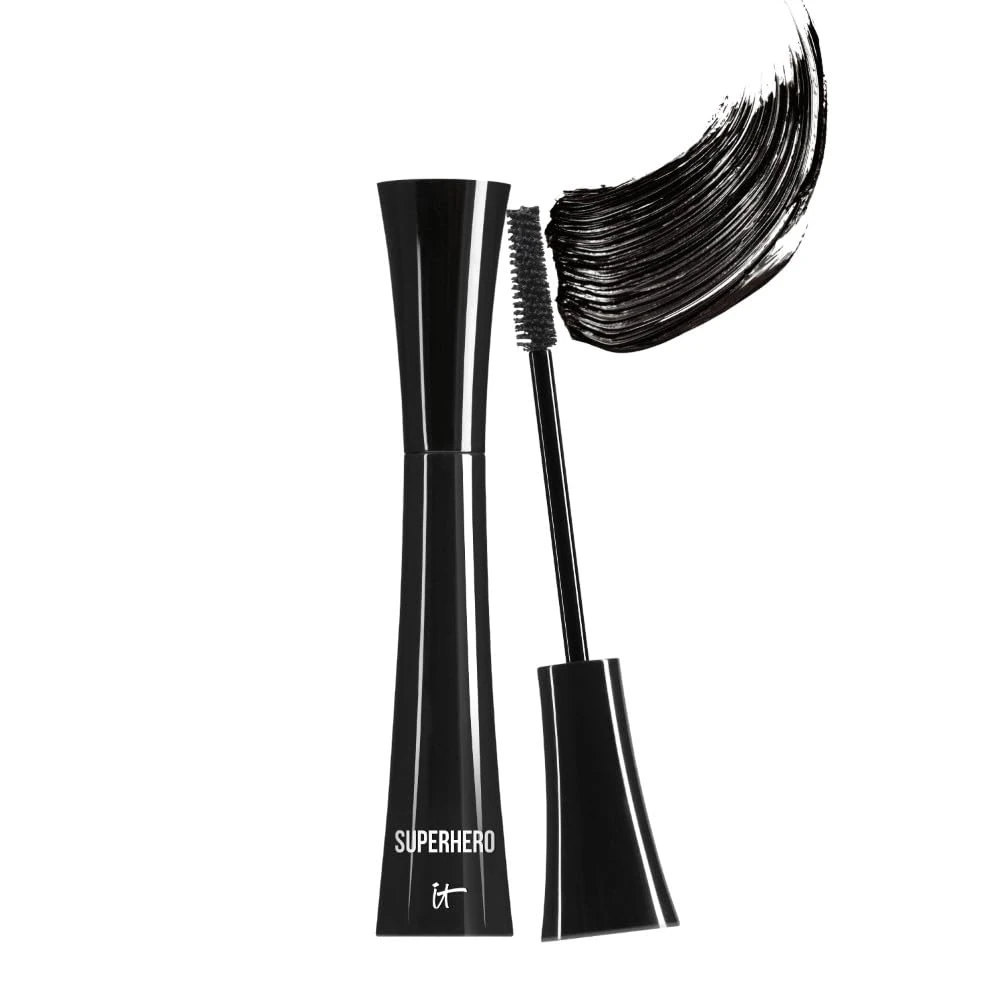 IT Cosmetics Superhero Mascara, Volumises & Lengthens Lashes, Made with Biotin, Shade: Super Black