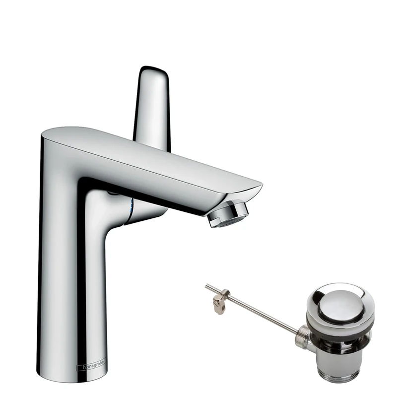 hansgrohe Talis E basin mixer tap 150 with pop up waste, chrome 71754000