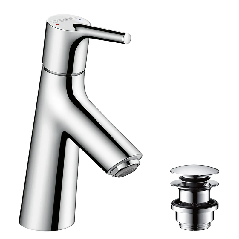 hansgrohe Talis S basin mixer tap 80 with push open waste, chrome 72011000