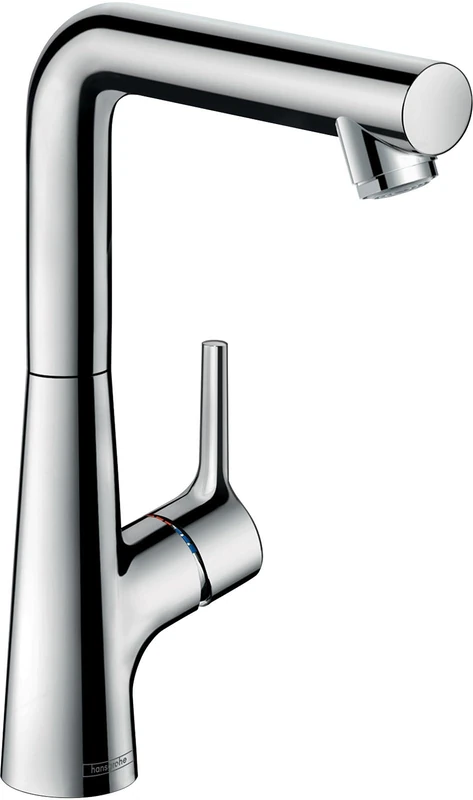 hansgrohe Talis S Single lever basin tap 210 with pop-up waste and 120° swivel spout, chrome 72105000