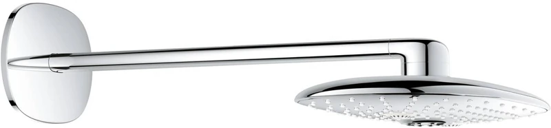 GROHE Rainshower 360 Duo Head Shower Set Chrome, Made in Germany: 360mm Head Shower with GROHE Triomassage Spray and 450mm Shower Arm 26254000