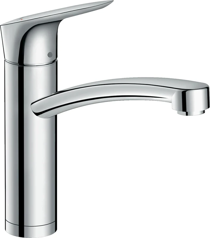 hansgrohe 71833000 Logis M31 Single Lever Kitchen Mixer 160, Installation in Front of a Window, 1jet, Chrome