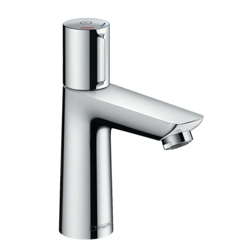 hansgrohe Talis Select E basin mixer tap 110 with start/stop push button and pop up waste, chrome 71750000