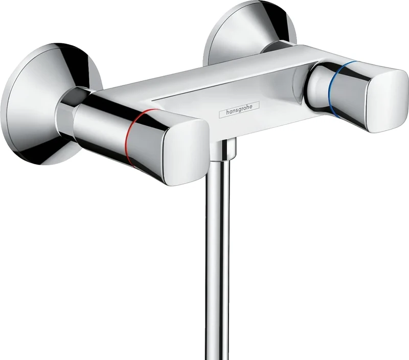 hansgrohe Logis 2-handle manual shower mixer for exposed installation, chrome, 71263000