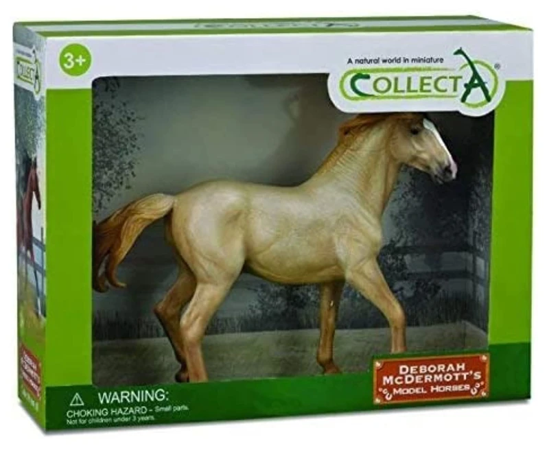Collecta – Stallion Mustang Palomino Clear, Deluxe Box 1:12 89807 (90189807)