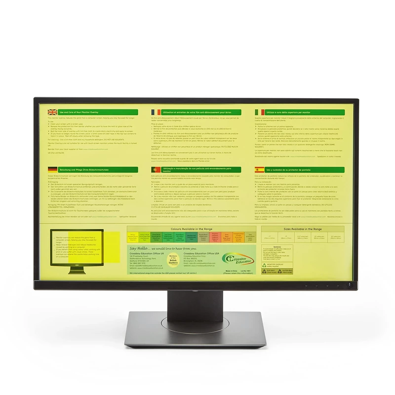 Crossbow Education 23-Inch Widescreen Monitor Overlay - Yellow