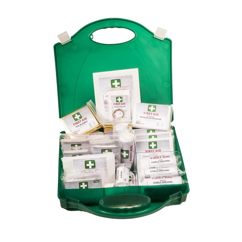 Portwest Workplace First Aid Kit 100, Color:Green, Size:35cm x 33cm x 9.5cm, FA12GNR