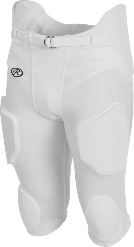 Rawlings Sporting Goods Mens Light Weight Integrated Football Game Pant, White, X-Large