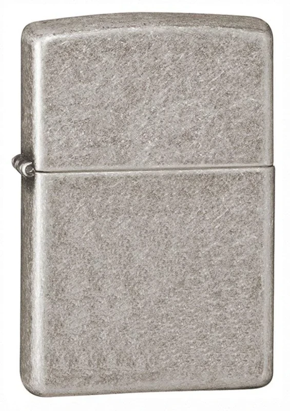 Zippo Windproof Lighter - Base Model - Armor with Antique Silver Plate Finish - Refillable - Reusable - Windproof Design - Gift Box - Metal - Made in USA