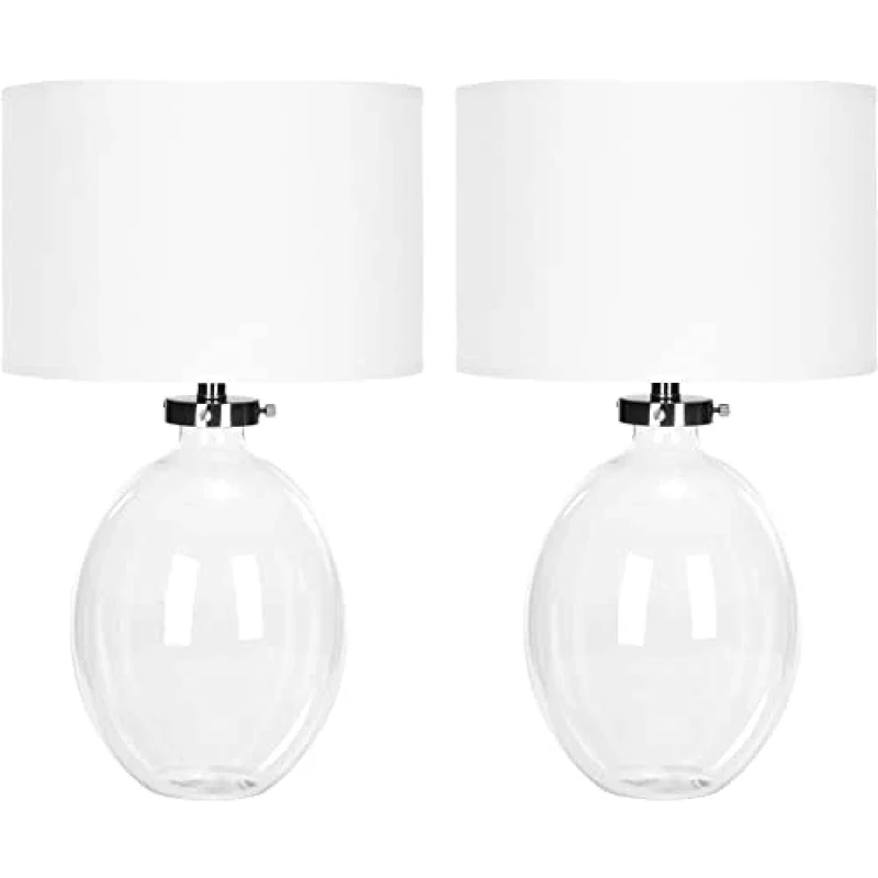 Safavieh Modern Glass Table Lamps - Set of 2, in Clear