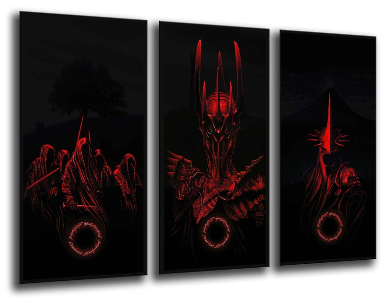 Cuadros Cámara Sauron Photo Picture Camera Lord of the Rings Total Size: 97 x 62 cm XXL, Multicoloured