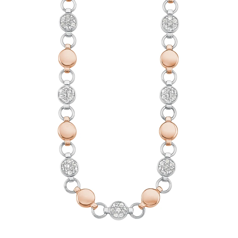 s.Oliver Necklace Women Sets, with Crystal, 42+3 cm, Multicolor, Comes in jewelry gift box, 9239436