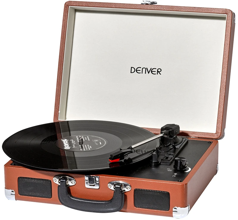 BelleVue Denver Record Player - Brown
