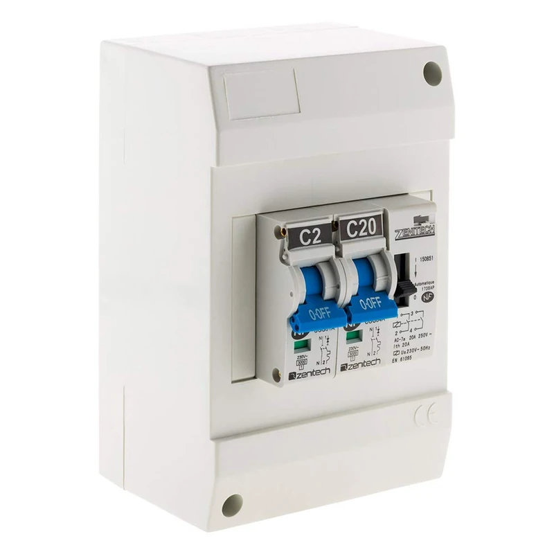 Water Heater Set 2 Circuit Breakers 2A-20A + Day/Night Contactor Zenitech