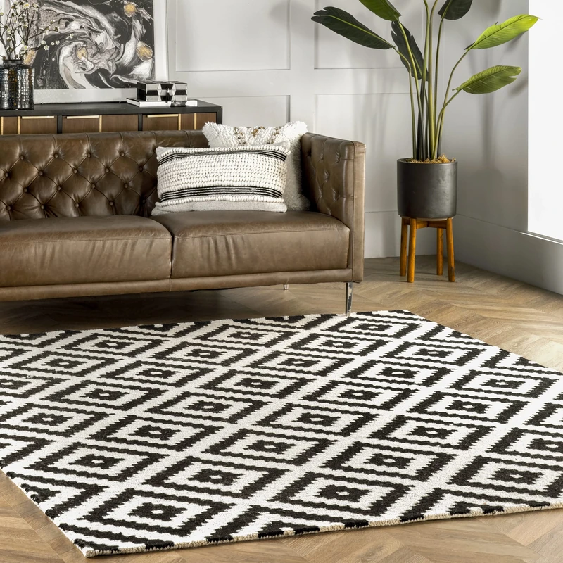 nuLOOM 200MTVS174A-406 Wool Rug, 4' x 6', Grey