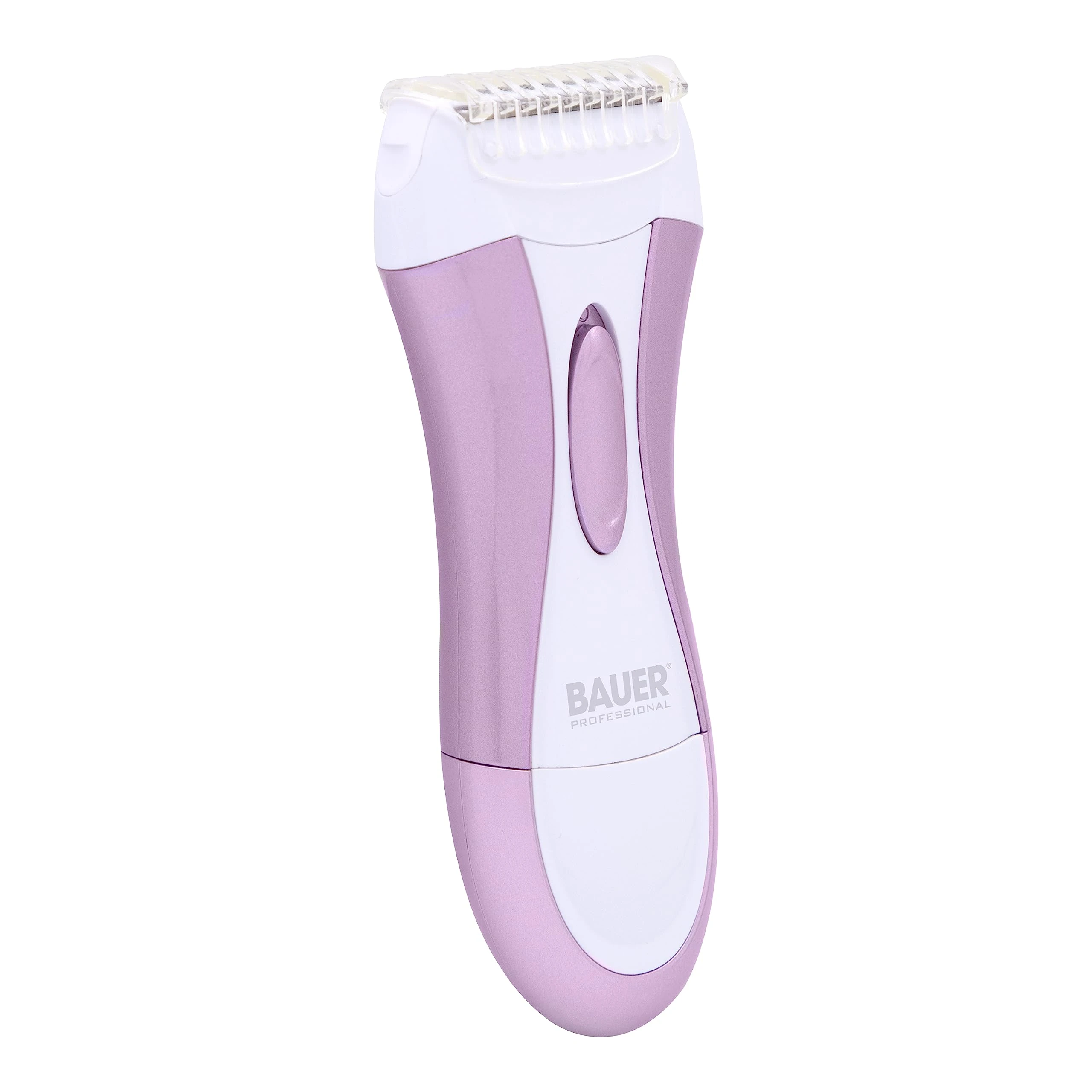 Bauer Professional 38730 Soft and Smooth Lady Shaver / Painless Hair Removal / Arms, Legs and Bikini Trimmer / Battery Operated / Wet and Dry Shave / Bikini Trimmer Attachment / Stainless Steel Blades