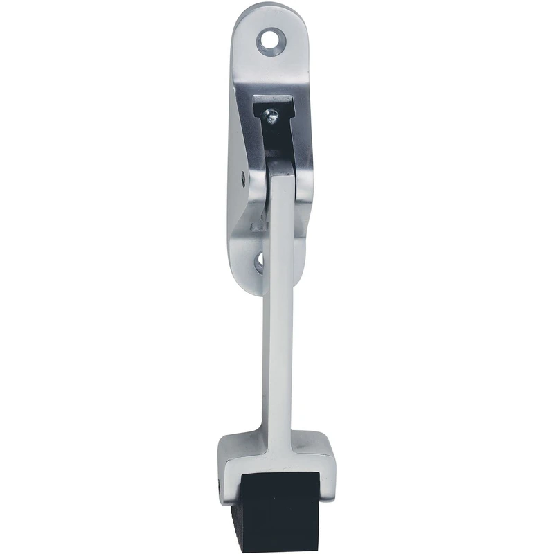 KWS 106002 Silver Folding Lever Door Lock with Black Rubber Painted Aluminium