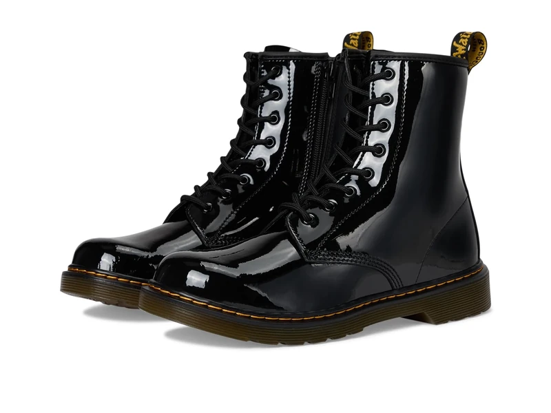 Dr. Martens Women's 1460 Y Boots, Black (Black Patent Lamper 001), 5 UK