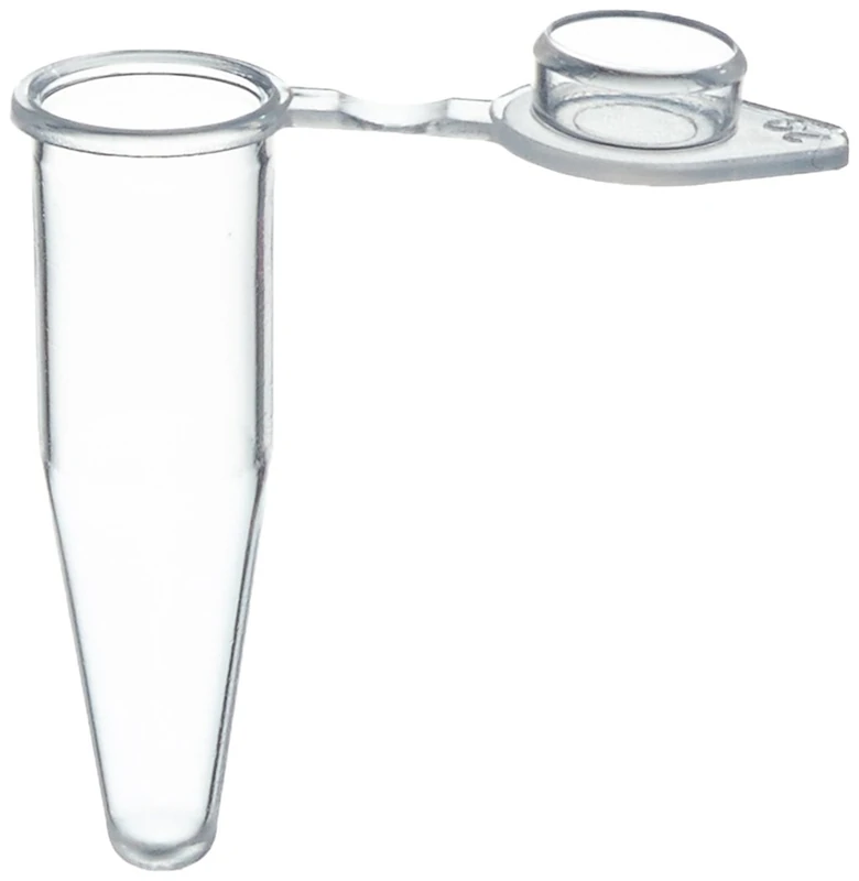 Neolab 7 5210 PCR Single Tube with Flat Lid – 0.2 Oz, Clear (Pack of 1000) - Image 1
