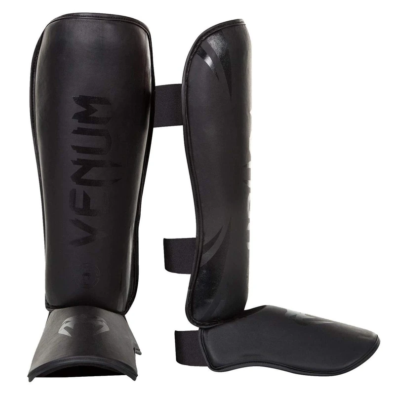 Venum, Challenger Standup Shin Guards, Men's, M, Matte/Black