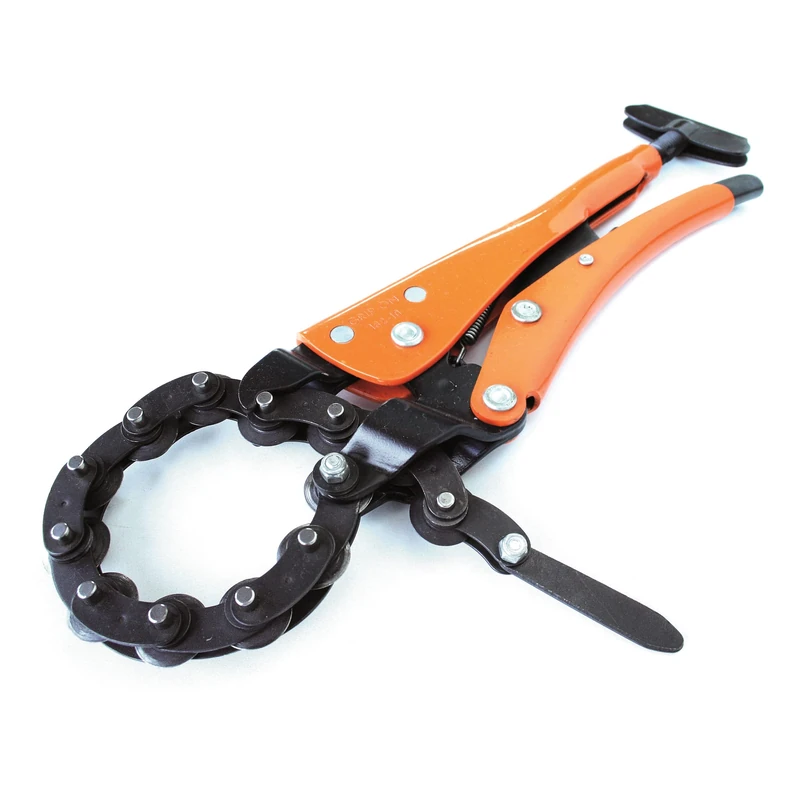 Grip-on -182 / Chain Pipe Cutters/Grip Jaw Chain Pipe Cutter 10" / Epoxy Paint Coating/Forged Stainless Steel. Ideal for Welding, Plumbing, Mechanics, DIY