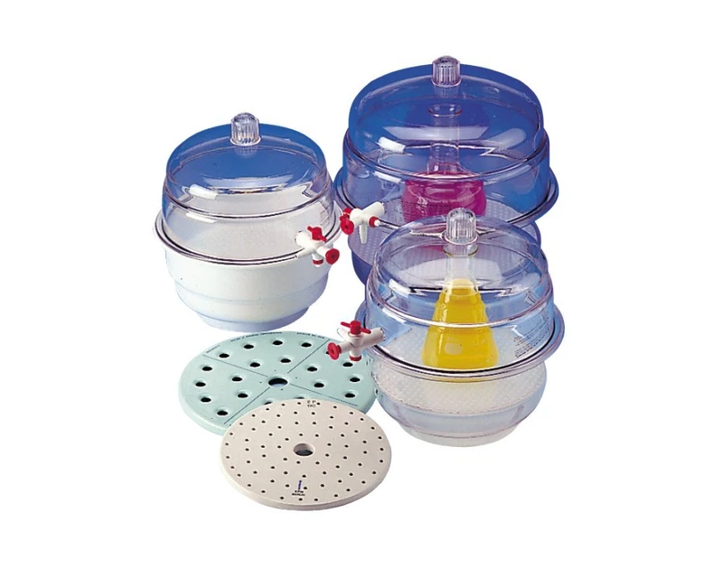 Neolab 2 5313 Exsikkator Plastic with Tap for Plate 19 cm Polypropylene Cover, 225 mm