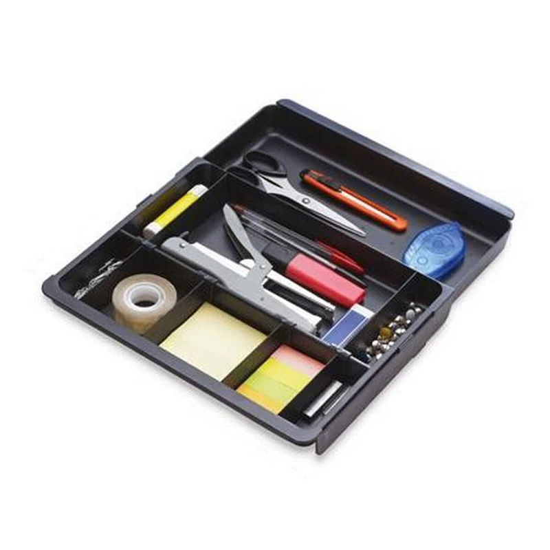 Exacompta 316014D Adjustable Office Drawer Insert - Black - Image 1