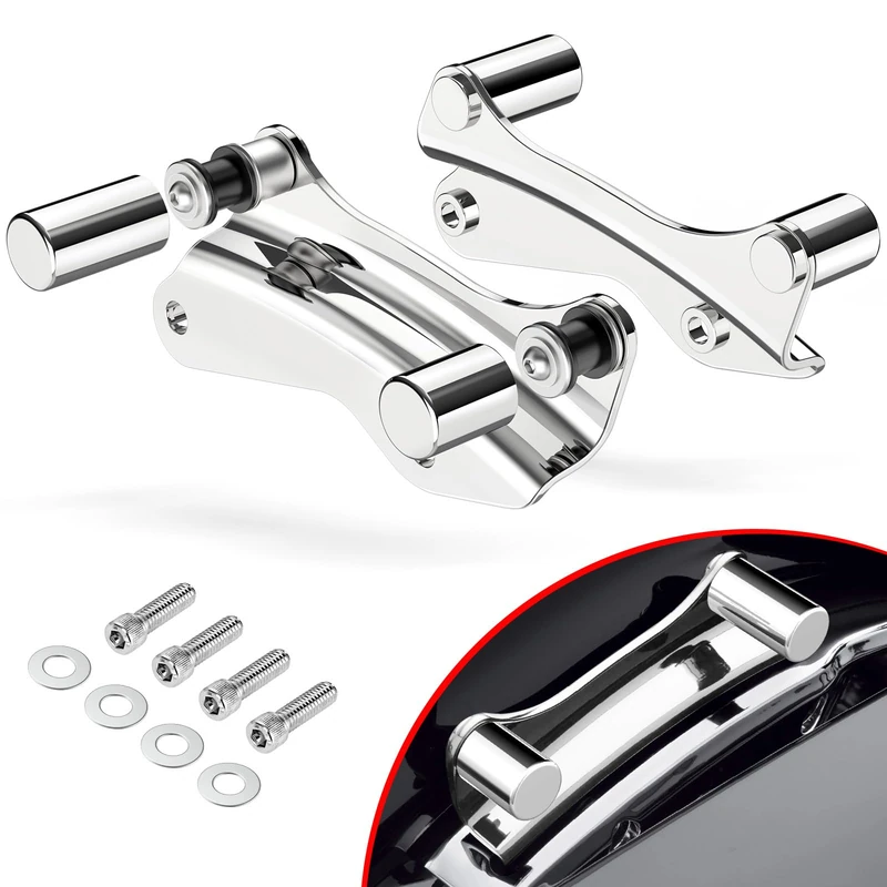 Amazicha Chrome 4 Point Docking Hardware Covers Kit Compatible for Harley Davidson Touring Street Glide, Electra Glide, Road Glide, Road King 2014-2024