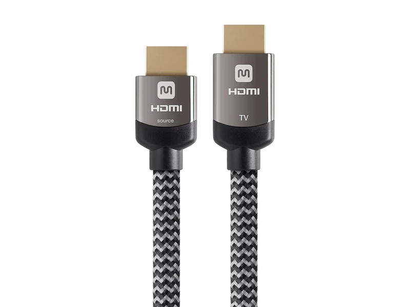 Monoprice Moonrise HDMI High Speed Active Cable - 35 Feet - Gray, 4K@60Hz, 18Gbps, HDR, 26AWG, YUV, 4:4:4, CL3 - Luxe Active Series (113758)