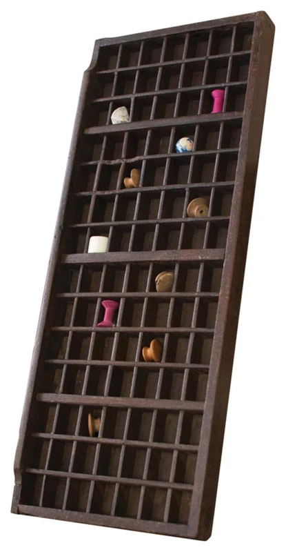 Kalalou Wooden Printers Trays, One Size, Brown (NGN1005) - Image 1