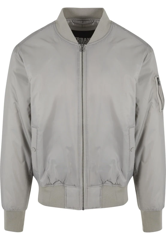 Urban Classics Men's Basic Bomber Jacket, Grey (H.Grey 138), S