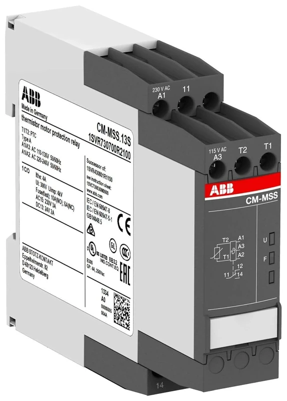 ABB CM-MSS.13S Therm. Motor Protec. Relay 1c/o, 110-130V AC/220-240V AC (ABB1SVR730700R2100)