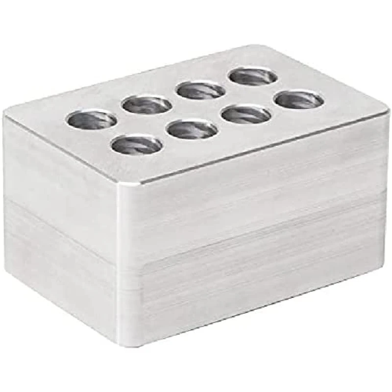 Neolab 7/8004 Aluminium Block 2 x 4 Hole for 5 ml Eppendorf Reaction Tubes
