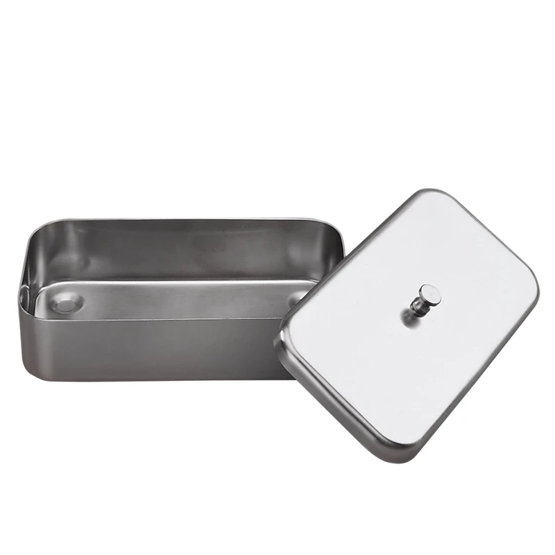 Neolab 2 1323 Instrument Tray Stainless Steel with Knob Lid – 305 mm x 205 mm x 50 mm