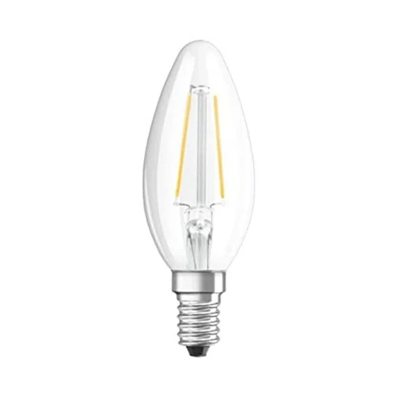 Osram LED Lamp/E14 Base/Warm White (2700 K)/Replaces 25 W Incandescent Bulbs/2.50 W/Clear/LED Retrofit Classic BA, Pack of 6