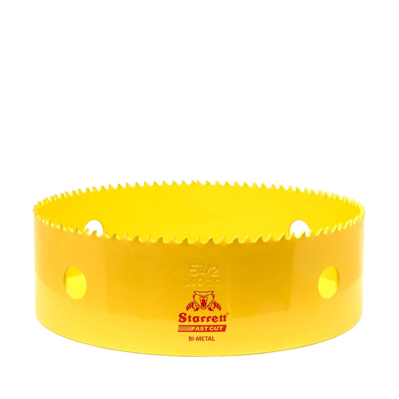 Starrett HSS Bi-Metal Fast Cut Hole Saw - 140mm - For Metal, Wood, Plastics