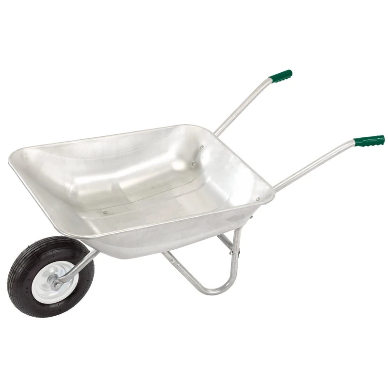 Draper 31619 Galvanised Wheelbarrow, 65L, Green