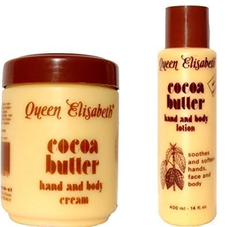 Queen Elizabeth Cocoa Butter Hand & Body Cream PLUS Queen Elizabeth Cocoa Butter Lotion (2 products 1 price)