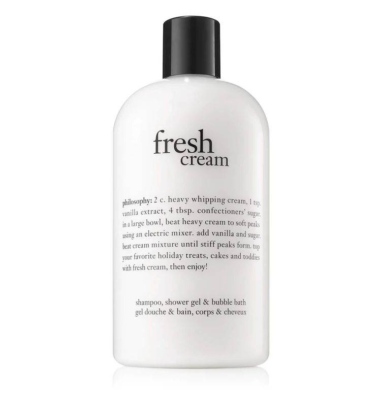 Philosophy Fresh Cream Shampoo, Shower Gel & Bubble Bath For Unisex 16 oz Bath & Shower Gel